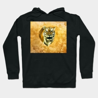 Tiger with abstract background Hoodie